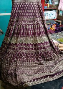 Elegant Purple 💜 Embroidered Gown Only 1time used