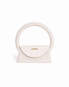 Jacquemus White Circle Handle Bag