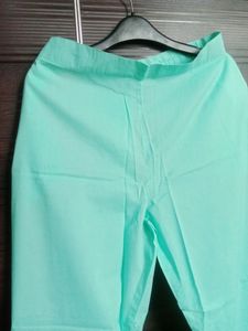 Fabnest womens cotton Light teal straight kurta and pant set