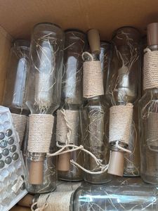 15 Glass bottles with Fairy lights