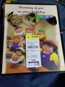 Cute Doll & Hair Clips Birthday painting for wall