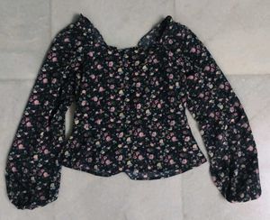 Floral Print Long Sleeve Top
