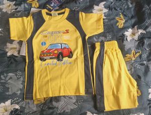 Cute Car Graphic Kids Clothing Set