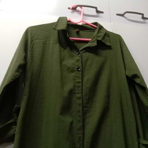 Olive Green Oversized Shirt