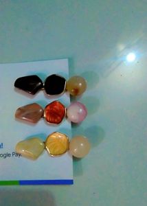 Stone Detail Hair Clips - Set of 3