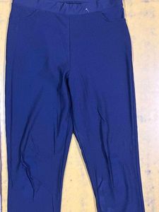 Comfortable Blue Textured Pants