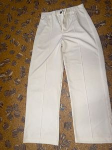 Stylish White Wide-Leg Pants