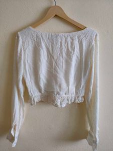 Vintage White Long Sleeve Top