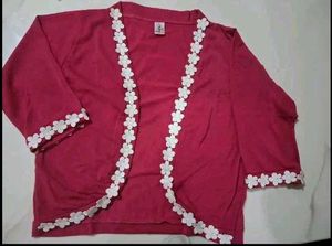 Charming Pink Floral Shrug