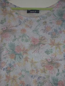 Soft Floral Print Crop Top Very Beautiful.