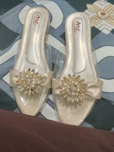 Sparkling Embellished Flat Sandals