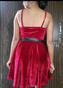 Red Velvet Cami Dress