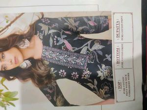 Elegant Floral Print Kurta Set with Dupatta/ ready