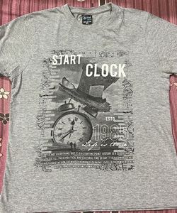 Unisex Printed Tee(Grey)