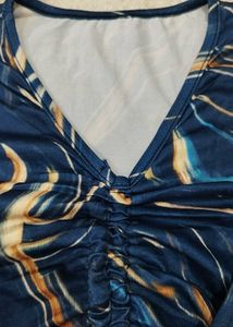 Ruched V-Neck Crop Top