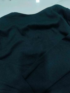 Ribbed Zip Neck Long Sleeve BlackTop