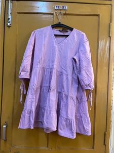 Tiered Lavender Mini Dress