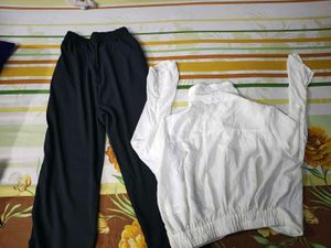 Stylish Black Pants &amp; White Top Set