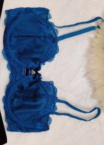 Blue Lace Bra &amp; Thong Set
