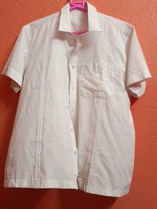 2 Classic Short-Sleeve White Cuban Shirt