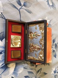 Antique Golden Lakshmi &amp; Shri Yantra Box Set