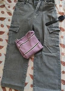 Grey Cargo Jeans