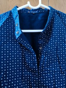 Stylish Blue Printed Shirt