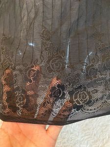 Sheer Black Cami with Lace Detail