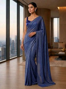 Miracletex Embellished Bollywood Lycra Blend Saree