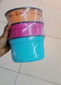 Set of 3 Colorful Food Containers