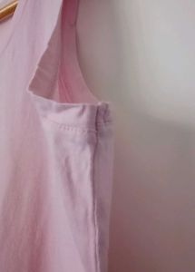 Pink Sleeveless V-Neck Dress