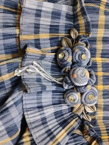 Girls Plaid Ruffled Top