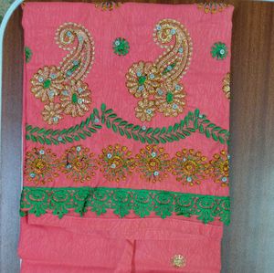 Elegant Pink Dress Material