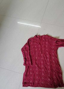 Women's Pink Printed Kurta