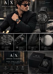 ARMANI EXCHANGE CHRONOGRAPH BLACK EDITION ⌚