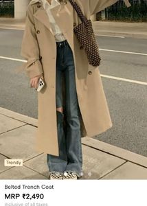 Elegant Belted Trench Coat