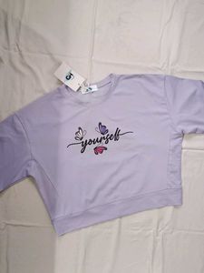 Cute Butterfly "yourself" Graphic Crop Top