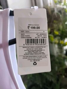 Shein White Abstract Print Tank Top