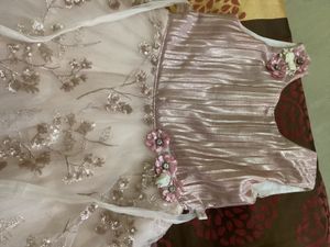 Sparkly Pink Flower Girl Dress