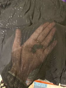 Black Kurta with bead lace detail From Bunaai