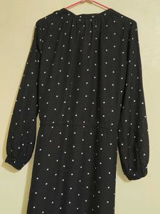 Black Polka Dot Maxi Dress