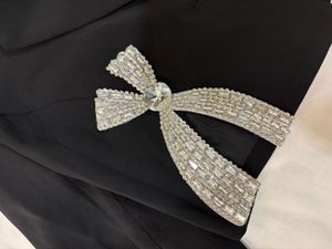 Black Bow Detail Cropped Blazer