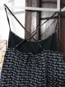 Black &amp; White All-Over Logo Top