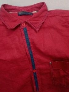 Classic Red Button-Down Shirt