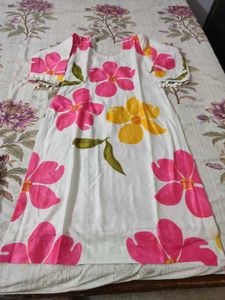 Pink Floral Kurta Set