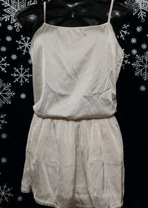 Satin Camisole with Shorts set Cream color