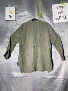 Zara Olive Green Collared Shirt