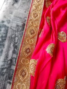 Pleated Heavily Work Saree