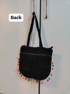 Embroidered Peacock Shoulder Bag