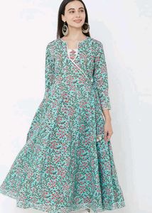 Beautiful Floral Print Anarkali Kurta